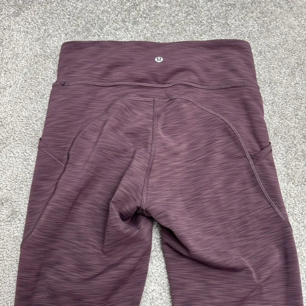 Lululemon Invigorate High Rise Compression Tight Leggings Womens 6 Purple W5QLS